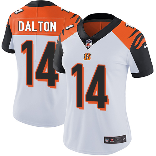 Nike Bengals #14 Andy Dalton White Women's Stitched NFL Vapor Untouchable Limited Jersey